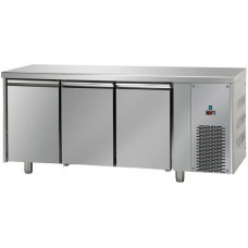 Tavolo Refrigerato Temperatura Negativa 3 Sportelli con Piano Superiore profondità cm 70